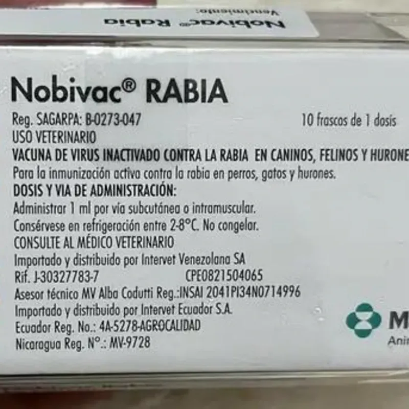 Vacunas antirrábica Novibac ( 3 años)