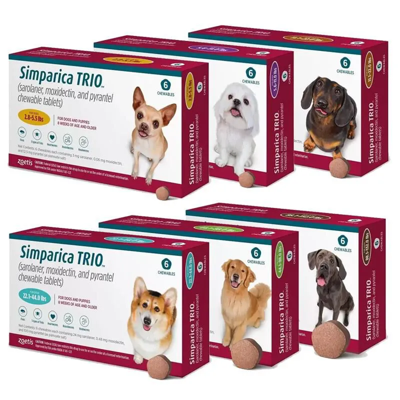 Simpárica trío: Antiparasitario interno y externo para perros🐶