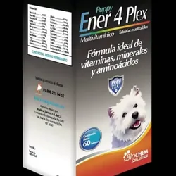 Ener 4 Plex Puppy: Suplemento multivitamínico para cachorritos y perras gestantes y/o lactantes🐶