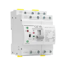 GEYA Mini ATS Interruptor de transferencia automática de doble potencia (4 Polos 63A AC220V)