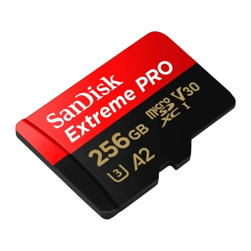 Micro SD 256GB SanDisk Extreme PRO + adaptador SD (hasta 200 MB/s. A2, Deluxe, UHS-I, C10 U3 V30)