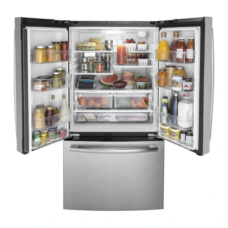 Refrigerador General Electric de puerta francesa (27 pies cúbicos)