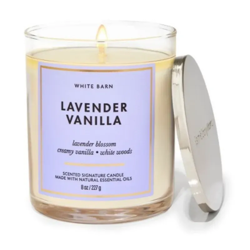 Vela aromática Vainilla Lavanda BATH & BODY WORKS 8oz 