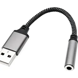 USB a 3.5mm Conector Audio Adaptador Cable