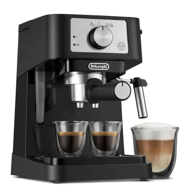 Cafetera Delonghi MOD. STILOSA doble disparo 15BAR 1100W C/ depósito de agua 1.1L y brazo espumante.