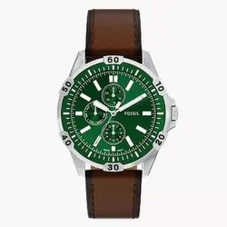 Reloj FOSSIL Garrett Mod. FS6147 CRONÓGRAFO CUARZO JAPONÉS Caja 44mm en acero inoxidable, manillas en cuero legítimo.