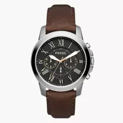 Reloj FOSSIL plataforma GRANT cronógrafo MOD. FS4813 cuarzo japonés caja: 44mm y manillas cuero legítimo.