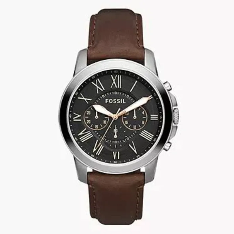 Reloj FOSSIL plataforma GRANT cronógrafo MOD. FS4813 cuarzo japonés caja: 44mm y manillas cuero legítimo.