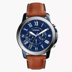 Reloj FOSSIL plataforma GRANT cronógrafo MOD. FS5151 cuarzo japonés caja: 44mm y manillas cuero legítimo.