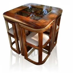 Juego de comedor minimalista