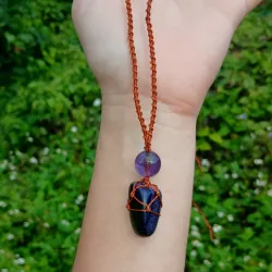 Colgante de venturina azul