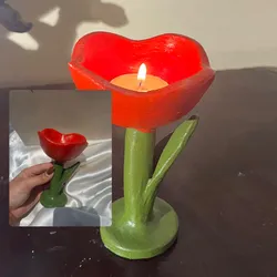 porta velas flor