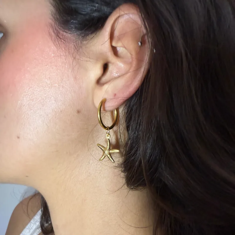 Aretes de estrella de mar