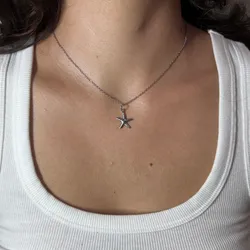 Cadena estrella plateada