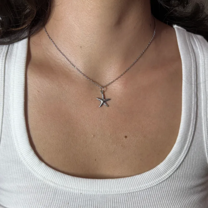 Cadena estrella plateada