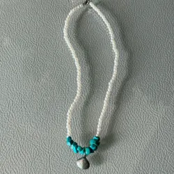 Collar concha plateada