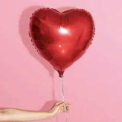 Globo corazón metálico