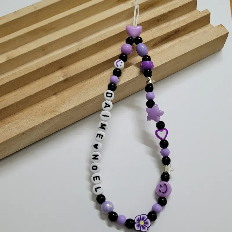 Phone strap negro y morado