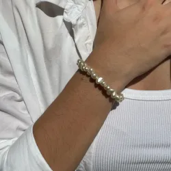 Pulsera perlas irregulares