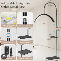 Lámpara medialuna con pedestal