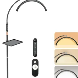 Lámpara medialuna con pedestal