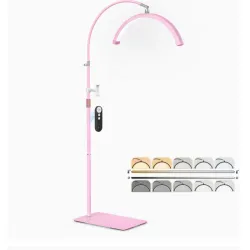 Lámpara medialuna con pedestal