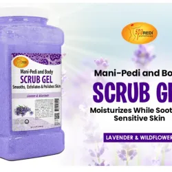 Pedí scrub exfoliante de lavanda