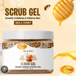 Pedí scrub exfoliante miel y leche