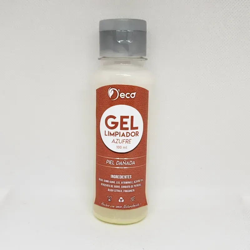 Gel limpiador facial de azufre