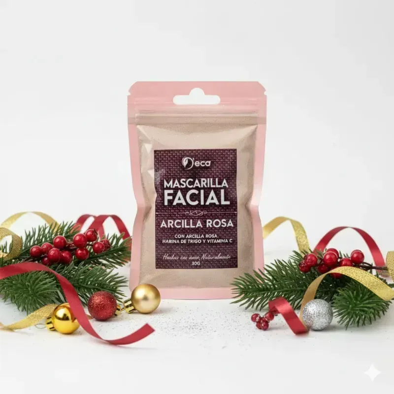 Mascarilla facial de arcilla rosa