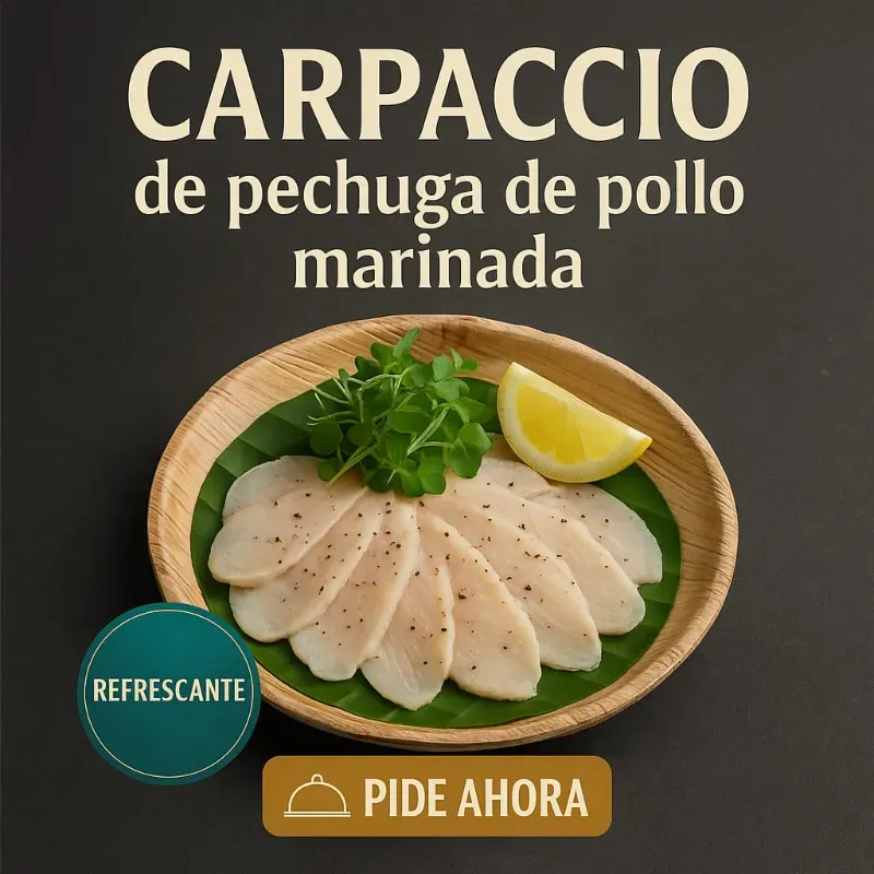 Carpaccio De Pechuga De Pollo Marinada