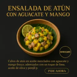 Ensalada De Atún Con Aguacate Y Mango