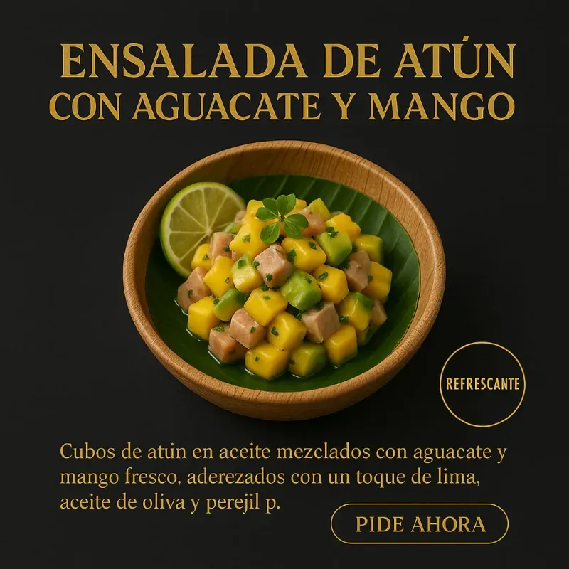 Ensalada De Atún Con Aguacate Y Mango