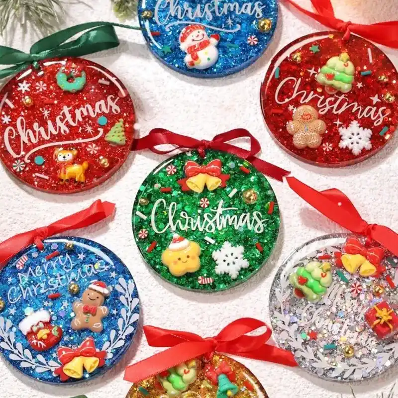 Adorno de resina "Destello navideño"