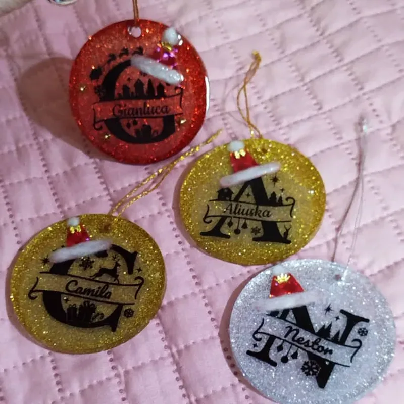 Adorno de resina "Destello navideño"