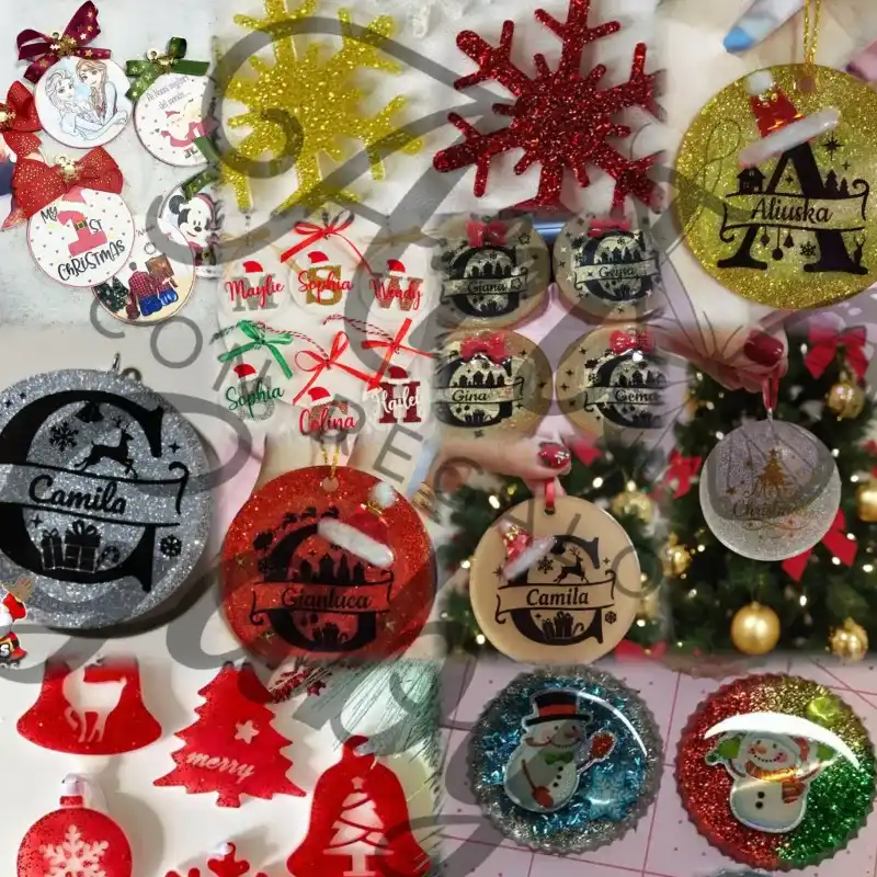 Adorno de resina "Destello navideño"