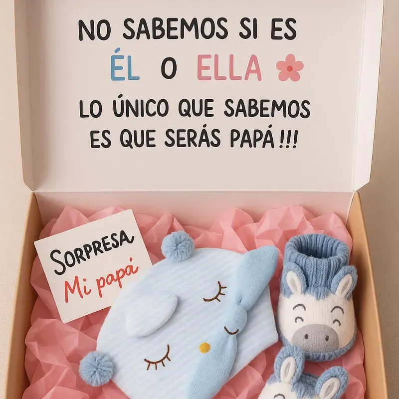🎉 Cajita Sorpresa: ¡Vas a Ser Papá! 🎁