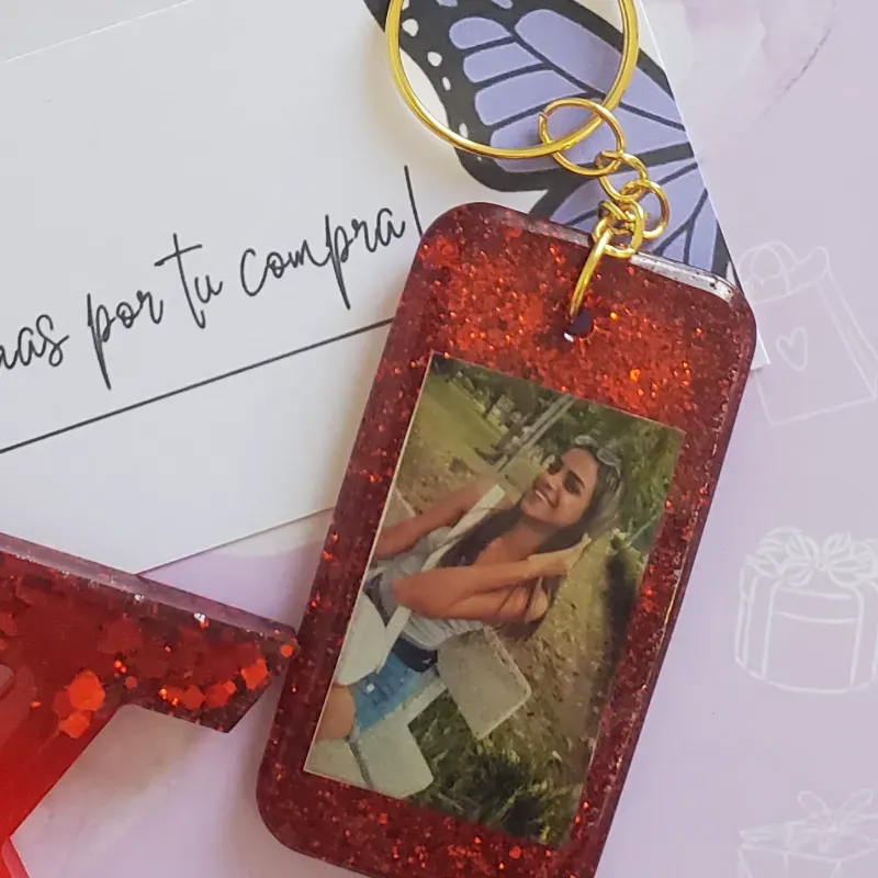 Llaveritos rectangulares con fotos 