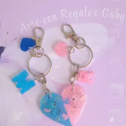 Llaveros corazón partido