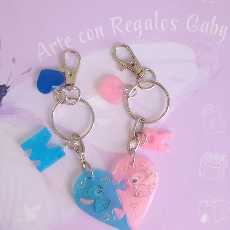 Llaveros corazón partido