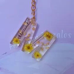 Llaveros de iniciales sencillos 