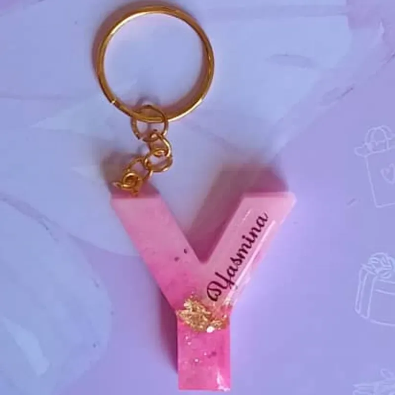 Llaveros de iniciales sencillos 