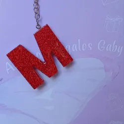 Llaveros de iniciales sencillos 