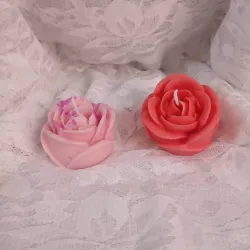 Velas forma de rosa