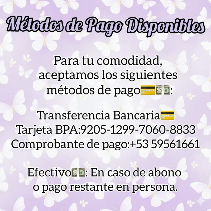 Vias mediantes las cuales puedes realizar el pago.