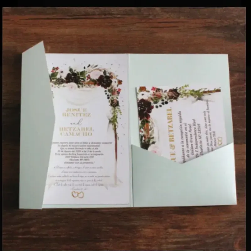 1 pcs Invitación elegante