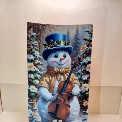 10 Pcs Bolsa de Papel temática muñeco de nieve