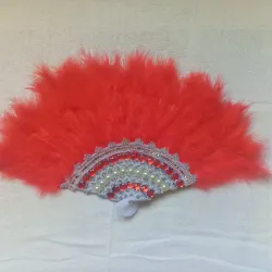 Abanico de plumas para chango