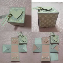 Caja explosiva Corazón Beige