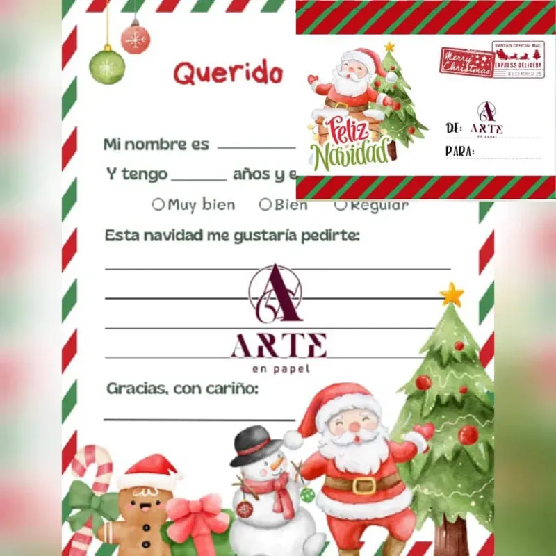 Carta con sobre para Santa